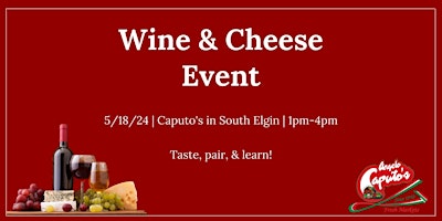 Imagem principal do evento Cheese & Wine Tasting
