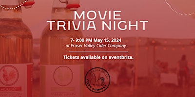Immagine principale di Movie Trivia Night at The Cidery May 15 