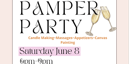 Image principale de Pamper Party Candle Making, Massages, Appetizers, Canvas Painting