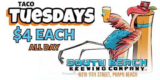 TACO TUESDAYS @ South Beach Brewing Company primary image