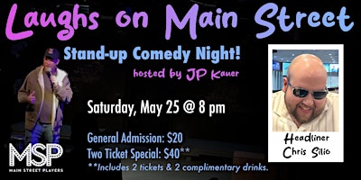 Imagem principal do evento Laughs On Main Street - Stand-up Comedy Night