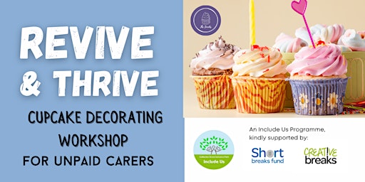 Imagem principal do evento FREE CUPCAKE DECORATING WORKSHOP FOR UNPAID CARERS (CARING FOR AN ADULT)