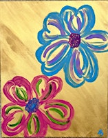 Immagine principale di Paint with Ashley Blake “Golden Flowers” Paint Night 