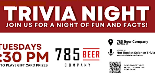 Imagem principal do evento 785 Beer Company Trivia Night