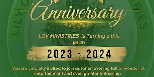 Primaire afbeelding van Lily of the Valley (LOV) Ministries Anniversary Celebration