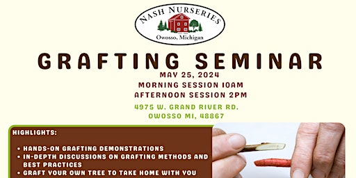 Immagine principale di 2024 Grafting Seminar - MORNING 10AM 