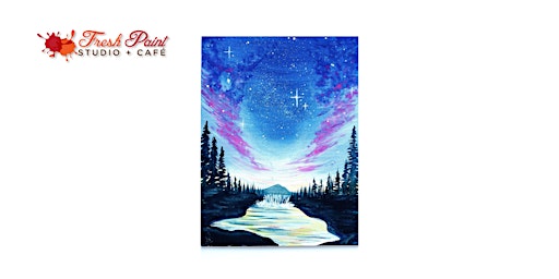Image principale de In-Studio Paint Night – Glow in the Dark Galaxy Waterfall Acrylic Painting