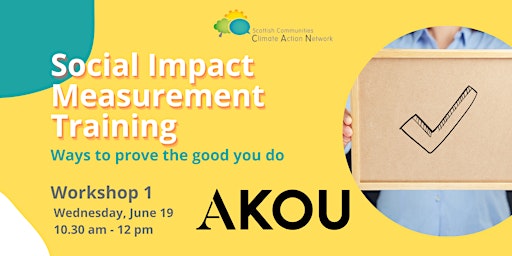 Hauptbild für Social Impact Measurement Training with AKOU - Online