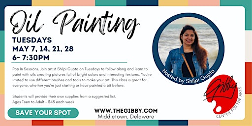 Imagem principal do evento Weekly Oil Painting with Shilpi Gupta