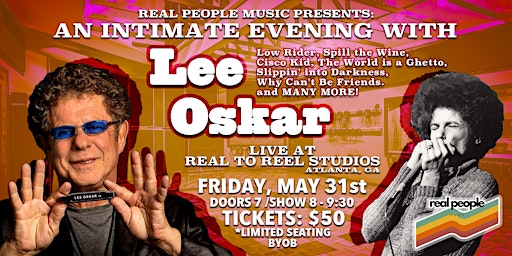 Imagem principal do evento An Intimate Evening With Lee Oskar - Live at Real to Reel Studios