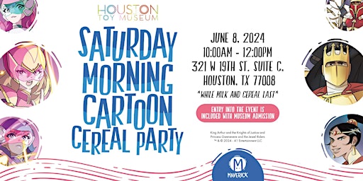 Imagem principal do evento Saturday Morning Cartoon Cereal Party at Houston Toy Museum