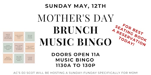 Image principale de Mother's Day Music Bingo and Brunch at Ryfe