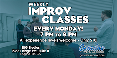 Improv Class - Great for first timers or experienced players! primary image