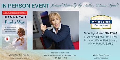 In Person Event/Virtual Author Visit with Diana Nyad