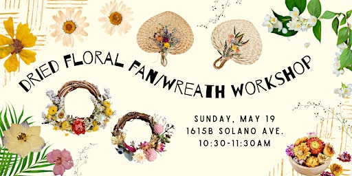 Primaire afbeelding van Mini Dried Floral Fan/Wreath Workshop