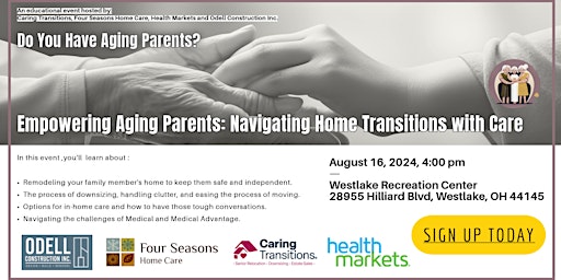 Imagem principal do evento Empowering Aging Parents: Navigating Home Transitions with Care
