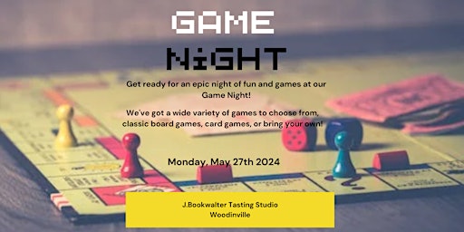 Game Night @ J.Bookwalter primary image