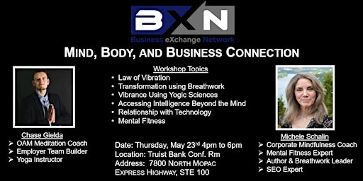 Imagem principal do evento Mind, Body, and Business Connection