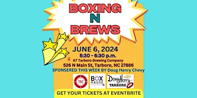 Image principale de BoxHause Boxing N Brews at Tarboro Brewing Company Workout and Fun Time
