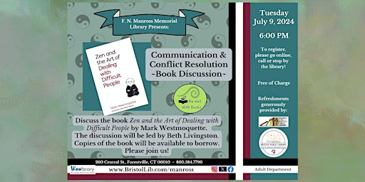 Book Discussion: Zen & the Art of Dealing with Difficult People  primärbild