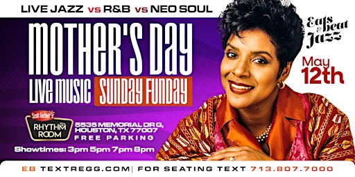 3pm LIVE MUSIC MOTHERS DAY BRUNCH - EATS BEATS & JAZZ primary image