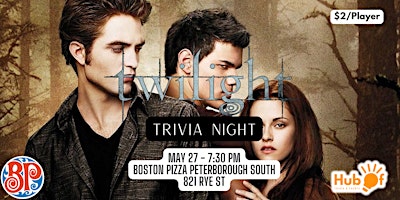 TWILIGHT Trivia Night - Boston Pizza (Peterborough South) primary image