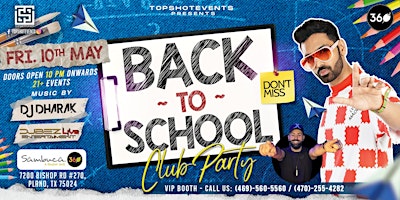 Imagem principal do evento A NIGHT TO REMEMBER | BACK TO SCHOOL THEME PARTY WITH  DJ DHARAK