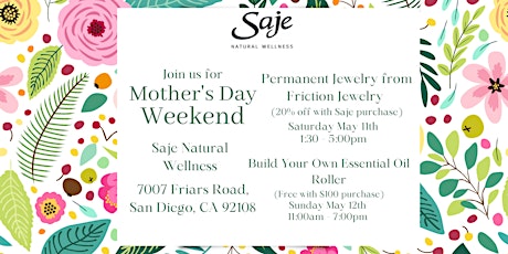 Mother's Day Weekend at Saje Natural Wellness