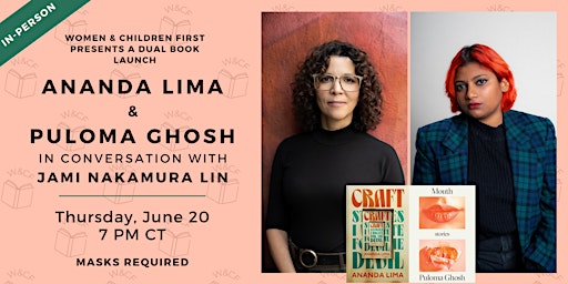 Primaire afbeelding van In-Person: Dual Book Launch CRAFT by Ananda Lima & MOUTH by Puloma Ghosh