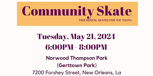 Community Skate | May 21 primary image
