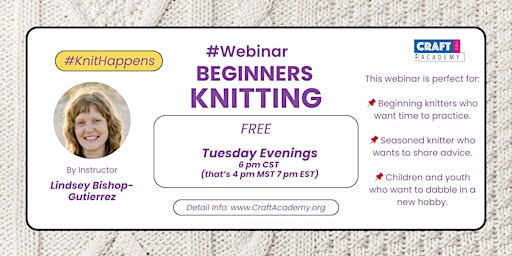 Knit Happens: Free Knitting Webinar for Beginners  primärbild