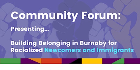 Community Forum: Presenting Building Belonging in Burnaby Report