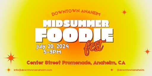 Imagem principal do evento Midsummer Foodie Fest (FREE EVENT NO TICKETS REQUIRED)