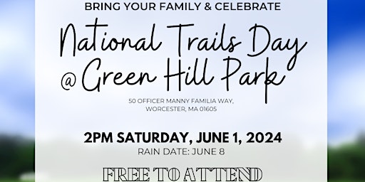 Image principale de National Trails Day at Green Hill Park!