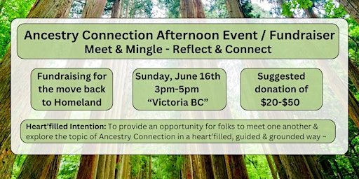 Ancestry Connection Afternoon Event / Fundraiser || Meet & Mingle primary image