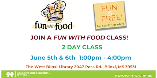 Image principale de Fun With Food 2-Day Kids Cooking Class!