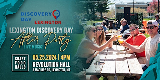 Primaire afbeelding van Lexington Discovery Day After Party at Revolution Hall!