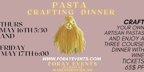 Pasta Crafting Event. Gift Mom an Experience!