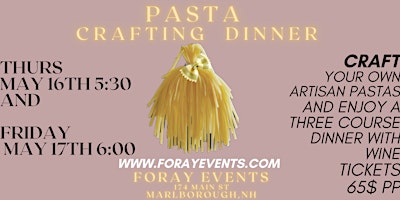 Primaire afbeelding van Pasta Crafting Event. Gift Mom an Experience!