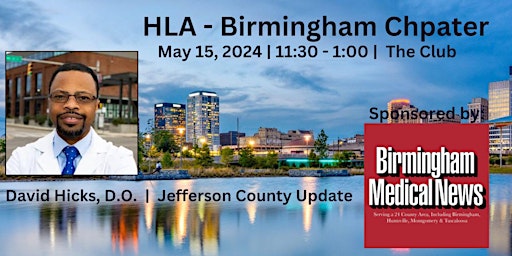 Primaire afbeelding van Healthcare Leaders of Alabama - Birmingham Chapter May Luncheon