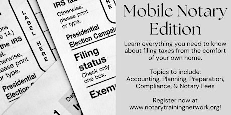 Tax Talk: Mobile Notary Edition  - Virtual