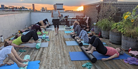 Foam Roller Stretch & Noshes on a Rooftop