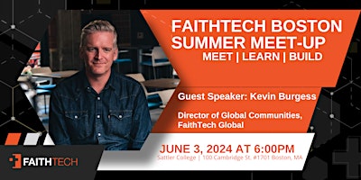 Imagen principal de POSTPONED - FaithTech Boston June Meet-up