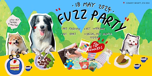 Imagem principal do evento Fuzz party: Canary Wharf Summer Pet Party