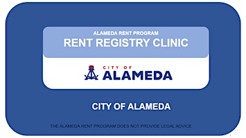 Alameda Rent Program - Rent Registry Clinic  primärbild