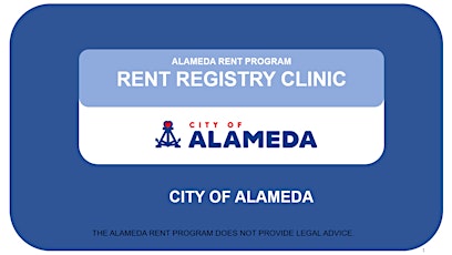 Alameda Rent Program - Rent Registry Clinic