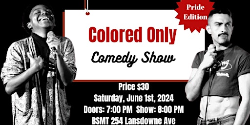 Primaire afbeelding van Colored Only Comedy Show