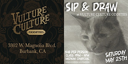 SIP & DRAW at Vulture Culture Oddities primary image