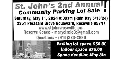 Imagem principal do evento Community Parking Lot Sale