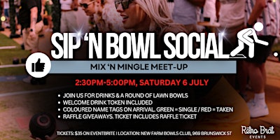 Primaire afbeelding van Sip 'N Bowl Social - Lawn bowls & new friends